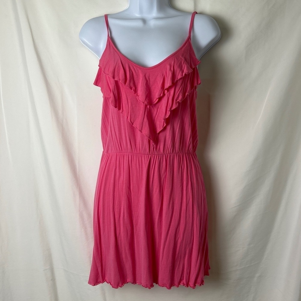 Victorias Secret Pink Ruffle Strappy Sundress Beach Cover Up Size S Vacation